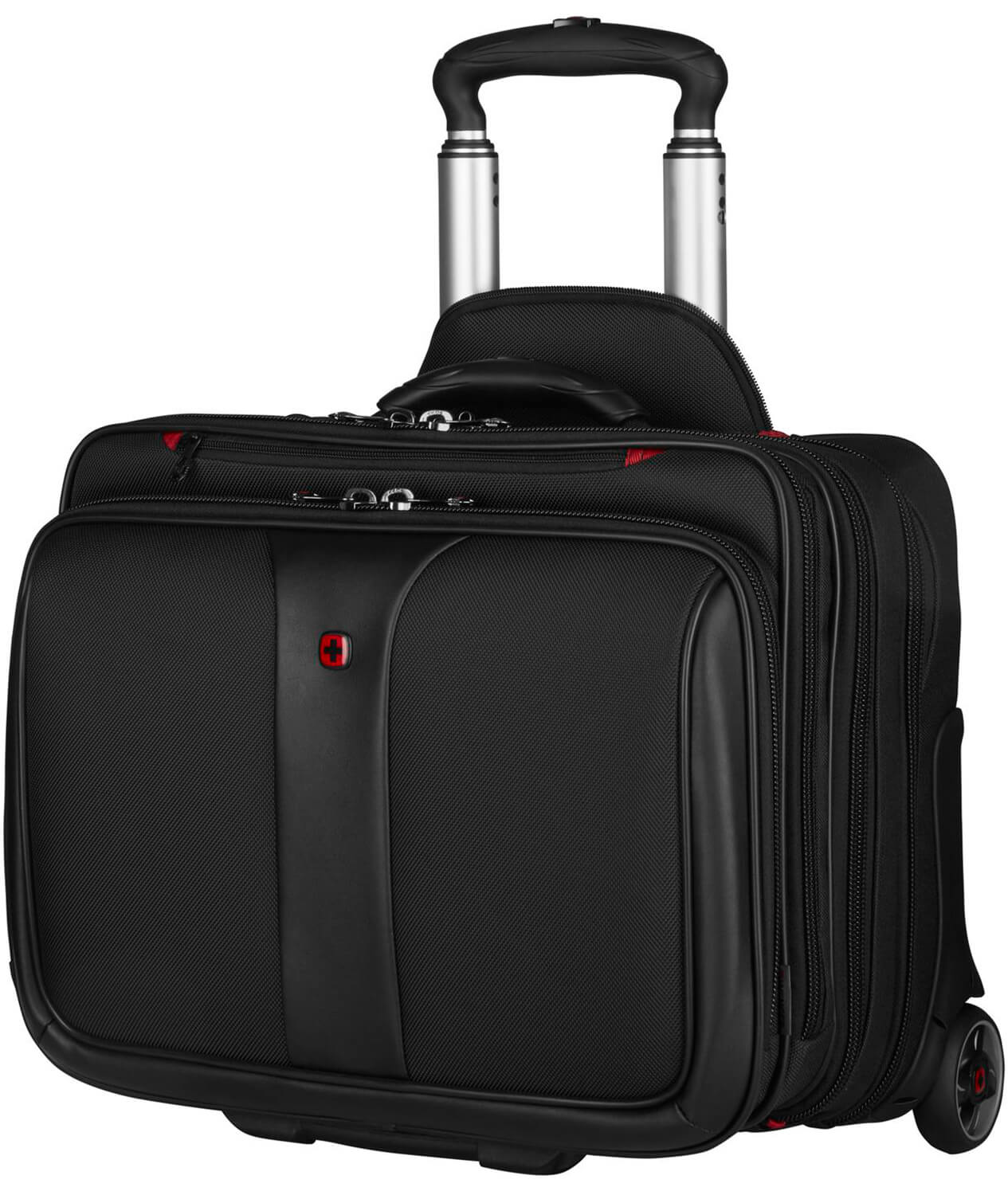 Кейс-пилот с сумкой для ноутбука Wenger 600662 Patriot 2-Piece Business Set with Comp-U-Roller 17″ (Black)