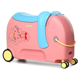 Детский чемодан-каталка с поворотными колесами Samsonite CT2-90001 Dream Rider Deluxe Elephant Pink